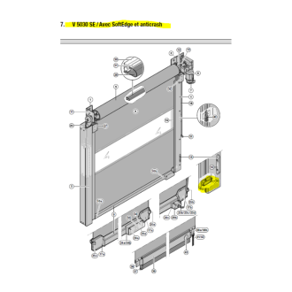 Boîtier de transmission pour porte de garage rapide enroulable Hörmann