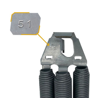 Ressorts n°51 pour portes de garage sectionnelles Iso 20 à ressorts de traction F1966