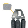 Ressorts n°51 pour portes de garage sectionnelles Iso 20 à ressorts de traction F1966