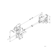 Plan serrure avec cylindre vertical La Toulousaine pour porte de garage sectionnelle