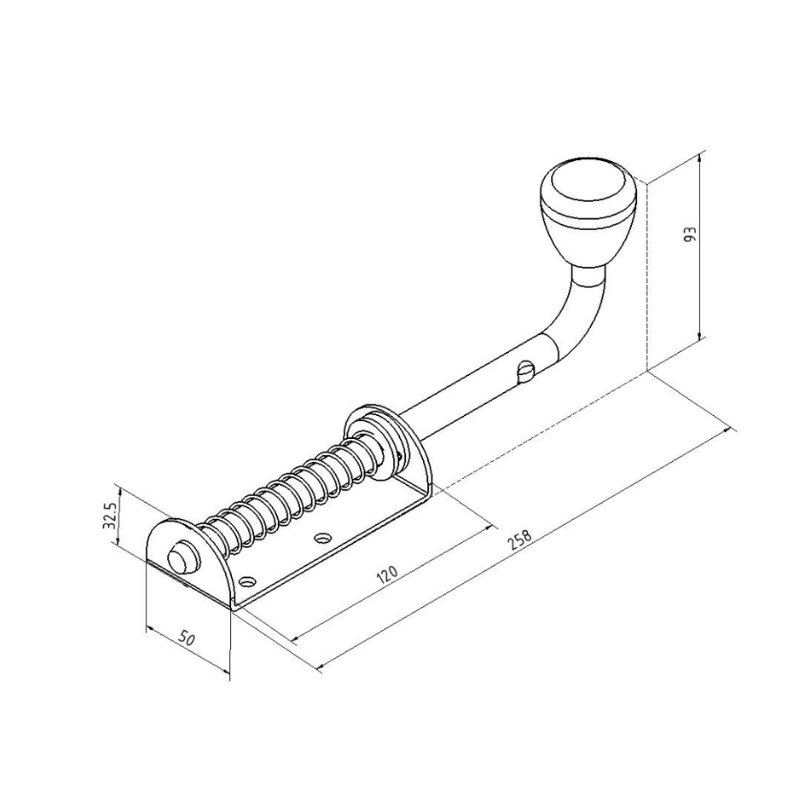 Plan verrou latéral pour porte de garage