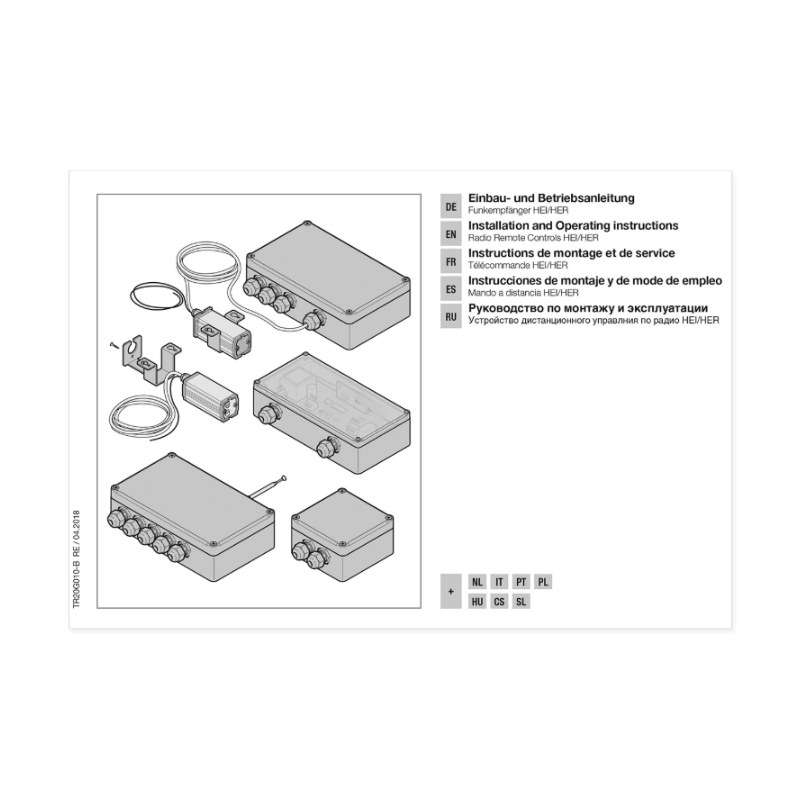 Notice Récepteur HER 2 868 MHz Hormann pour porte de garage