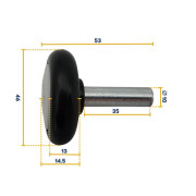 Roulette basse pour portes de garage sectionnelles hormann depuis 1992 3040311