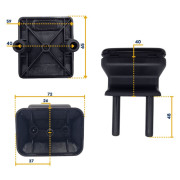 Poignée extérieure noire TS 42,5 mm avec cylindre profilé Hörmann 3045927