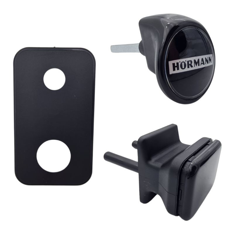 Poignée extérieure noire TS 42,5 mm avec cylindre profilé Hörmann 3045927