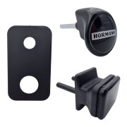 Poignée extérieure noire TS 42,5 mm avec cylindre profilé Hörmann 3045927