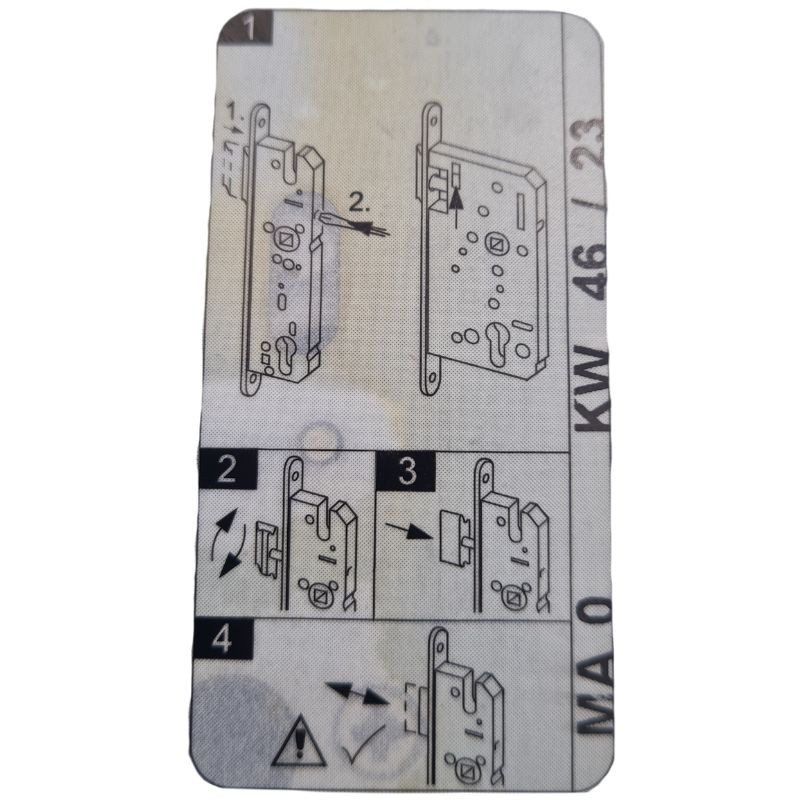 Serrure encastrée à profilé tubulaire pour porte de garage KFV HORMANN 3095108 3050981