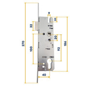 Serrure encastrée à profilé tubulaire pour porte de garage KFV HORMANN 3095108 3050981