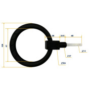 Poignée anneau noire Normstahl pour portes de garage basculantes H700929