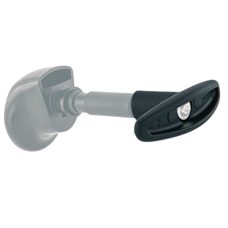 Vue arrière d'une poignée intérieure en T avec pièce d'écartement pour porte de garage Tubauto 3053830