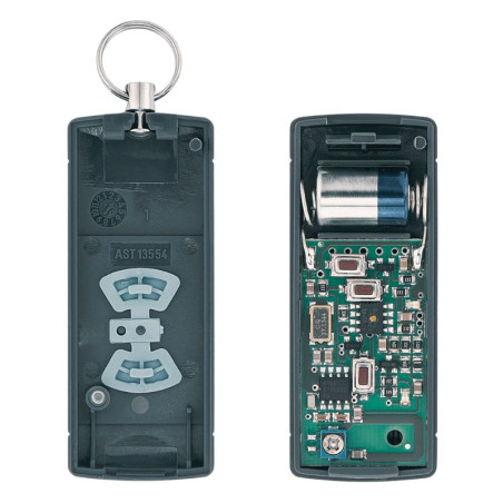 Mini Télécommande HSE2 d'une fréquence 868MHz à touches bleues pour motorisations Tubauto 437452