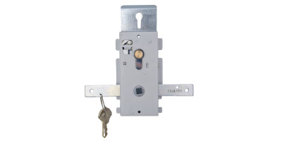 Vue arrière serrure pour portes de garage basculantes Tubauto 1019711