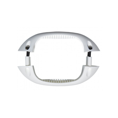 Poignée blanche pour porte de garage sectionnelle ou coulissante vue de dessus