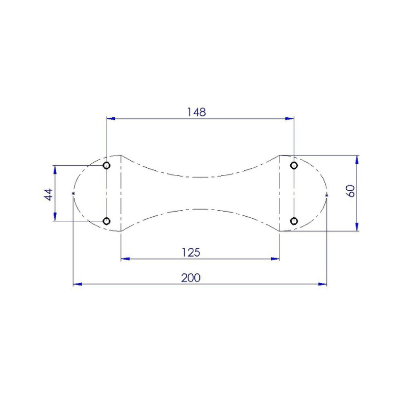 Plan Poignée blanche pour porte de garage sectionnelle ou coulissante