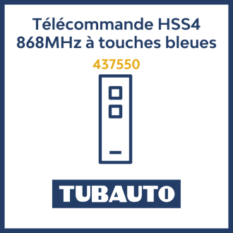 Télécommande HSS4 868MHz pour motiorisation Tubauto