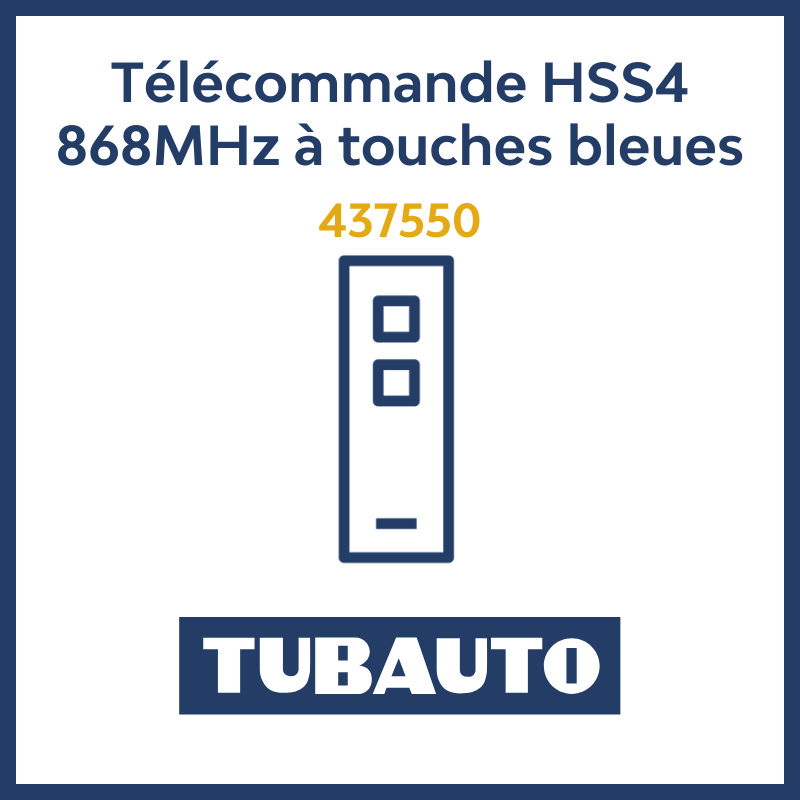 Télécommande HSS4 868MHz pour motiorisation Tubauto