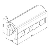 schéma d'un accouplement 25,4mm La Toulousaine pour ressort de torsion f223