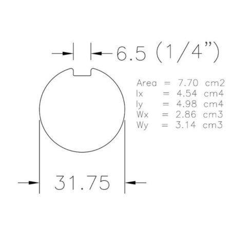 Arbre plein 1 pouce 1/4 pour porte de garage sectionnelle industrielle
