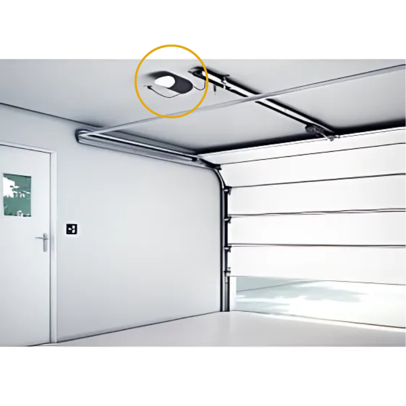 Vue posé Centrale de commande Duo Vision 868.8 MHz Sommer pour porte de garage