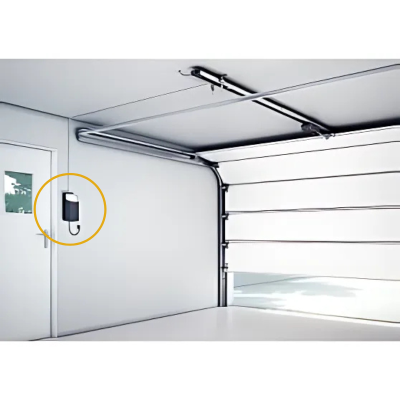 Vue posé Centrale de commande Duo Vision 868.8 MHz Sommer pour porte de garage