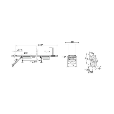 Plan Kit motorisation Pro+ avec rail 2750 mm Sommer pour porte de garage