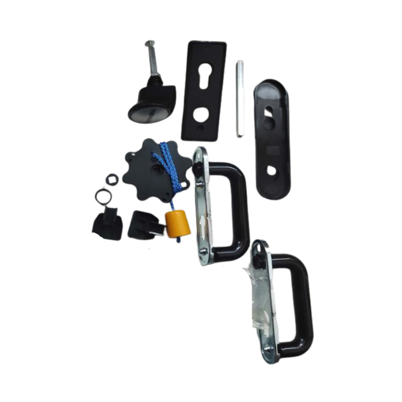 Kit poignée + poignée de portillon avec garniture Tubauto pour porte de garage