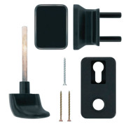 Poignée extérieure noire avec garniture Tubauto pour porte de garage