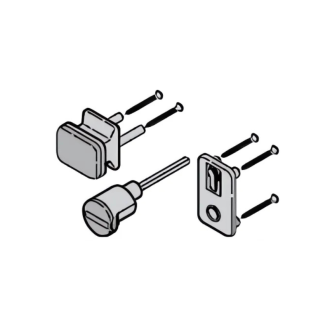 Poignée extérieure noire avec garniture Tubauto pour porte de garage