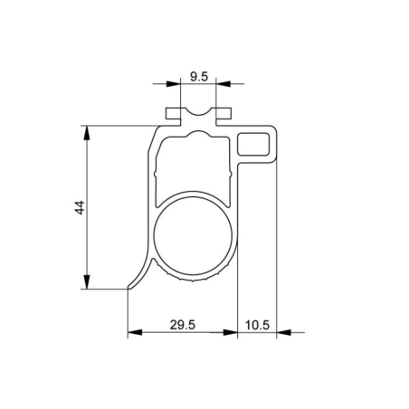 Côtes Joint d'étanchéité bas pour porte de garage sectionnelle