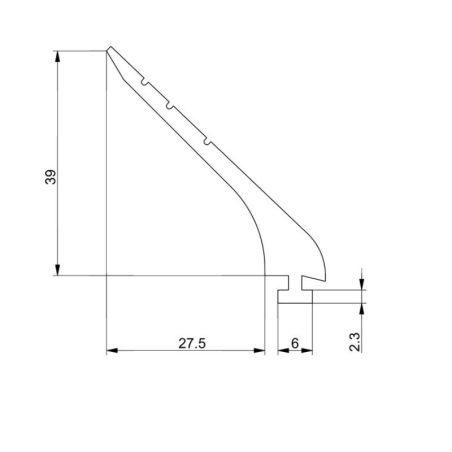 Joint d'étanchéité haut pour porte de garage sectionnelle
