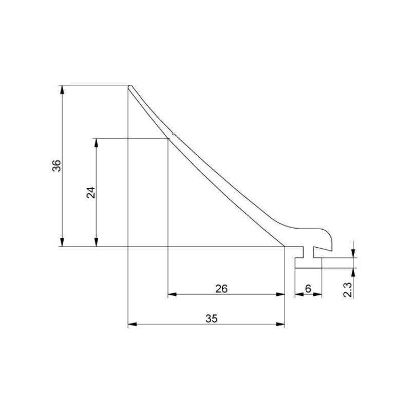 Côtes Joint d'étanchéité haut pour porte de garage sectionnelle