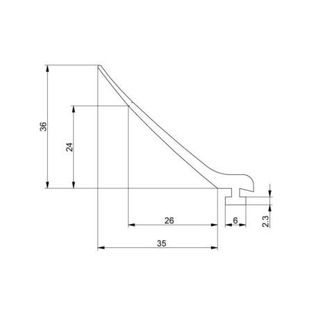 Côtes Joint d'étanchéité haut pour porte de garage sectionnelle