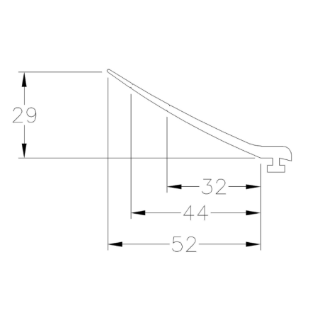 Côte Joint d'étanchéité haut pour porte de garage sectionnelle