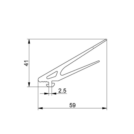 Côte Joint d'étanchéité haut pour porte de garage sectionnelle