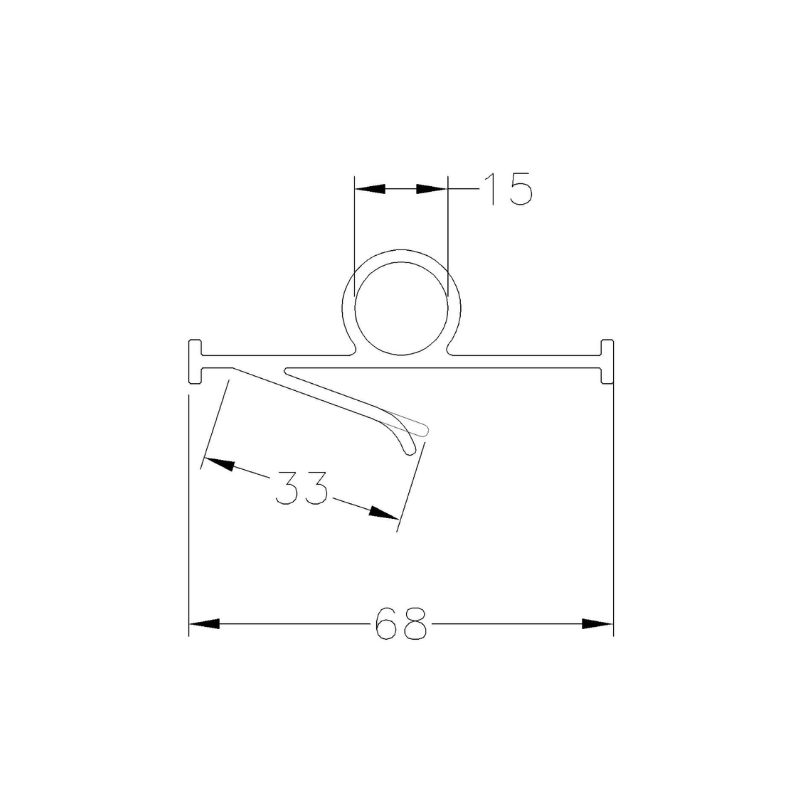 Côtes Joint d'étanchéité bas pour porte de garage sectionnelle