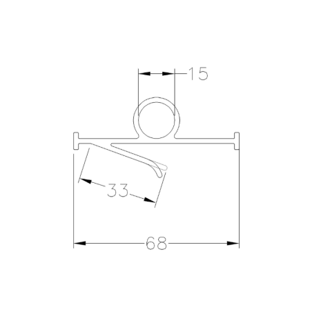 Côtes Joint d'étanchéité bas pour porte de garage sectionnelle