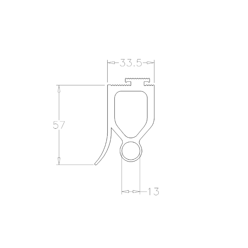 Côtes Joint d'étanchéité bas pour porte de garage sectionnelle