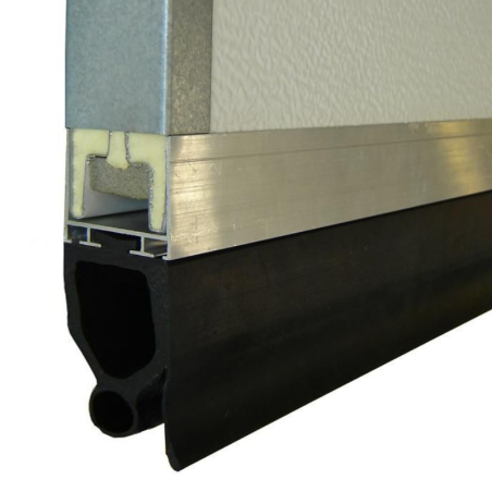 Vue posé joint d'étanchéité bas pour porte de garage sectionnelle