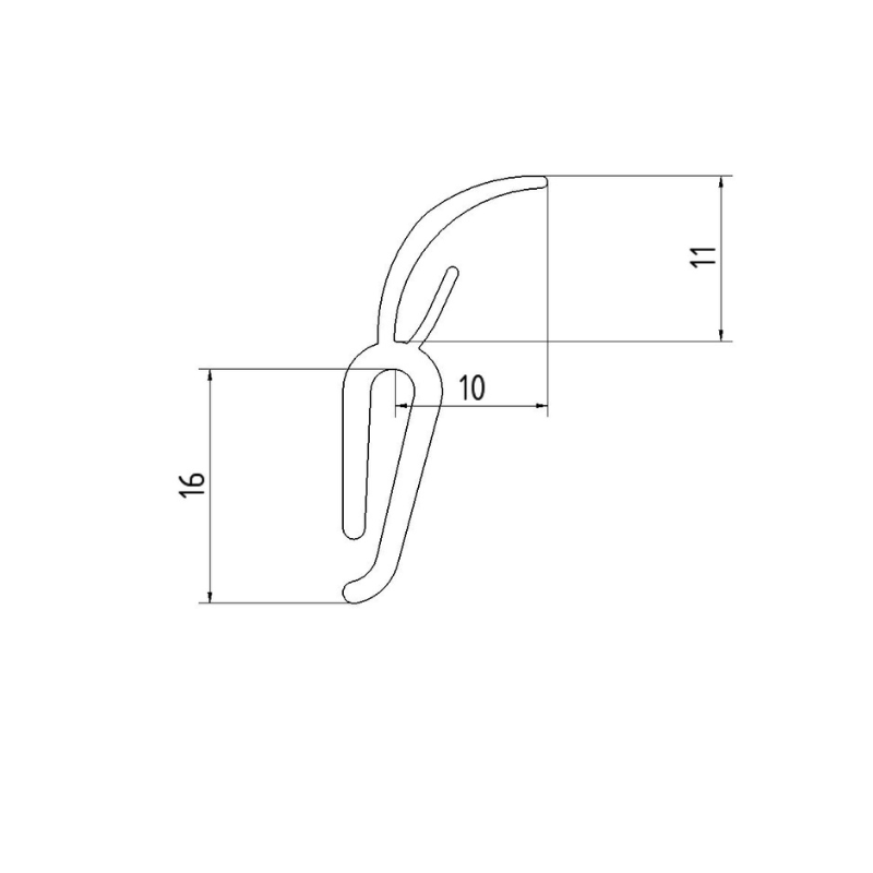 Côtes Joint latéral pour porte de garage sectionnelle
