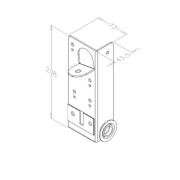Côtes plaque de base et support de roulette pour porte de garage sectionnelle