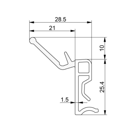 Côtes Joint latéral pour porte de garage sectionnelle