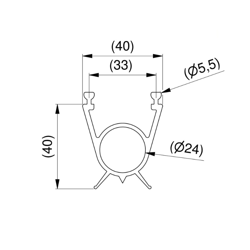 Côtes Joint d'étanchéité bas pour porte de garage sectionnelle