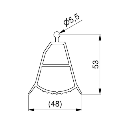 Côtes Joint d'étanchéité bas pour porte de garage sectionnelle