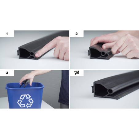 Caoutchouc à enlever joint d'étanchéité bas pour porte de garage sectionnelle