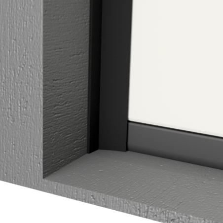 Vue installé Joint d'étanchéité bas pour porte de garage sectionnelle