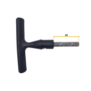 Poignée extérieure T noire Normstahl pour une porte de garage basculante H701279