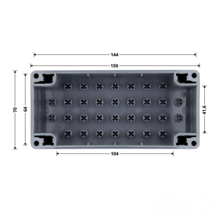 Dimensions boîtier de raccordement de contact pour porte de garage Hormann