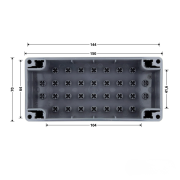 Dimensions boîtier de raccordement de contact pour porte de garage Hormann