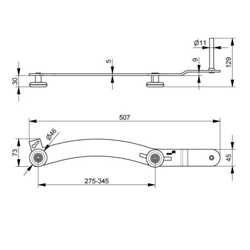 Côtes roulettes haute Normstahl pour porte de garage Smart XL
