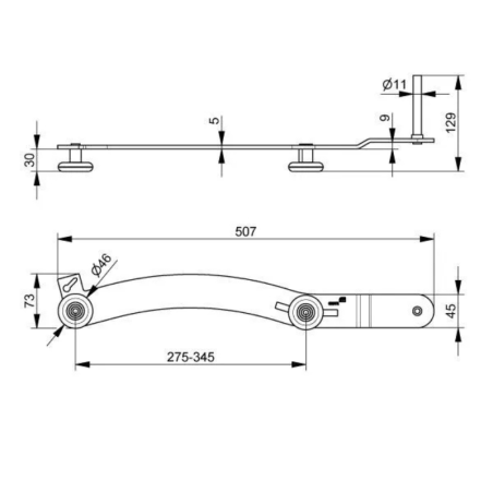 Côtes roulettes haute Normstahl pour porte de garage Smart XL